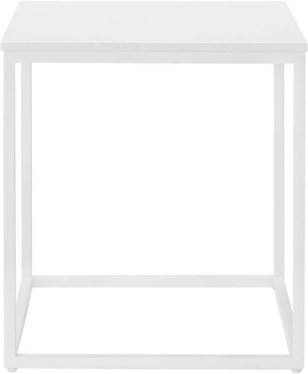 StyleWell Donnelly White Square End Table with White Wood Top (20 in. W x 22 in. H)