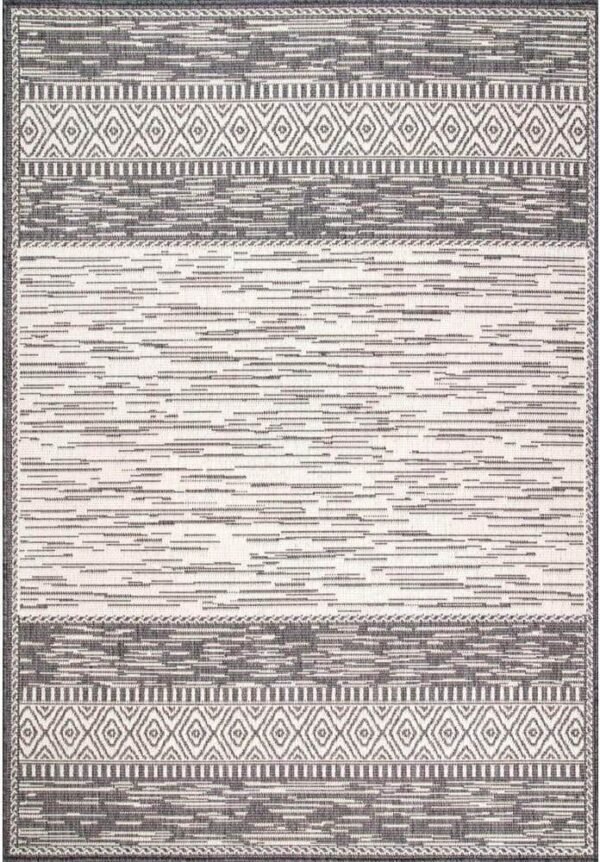 nuLOOM Lana Gray 4 ft. x 6 ft. Indoor/Outdoor Patio Area Rug