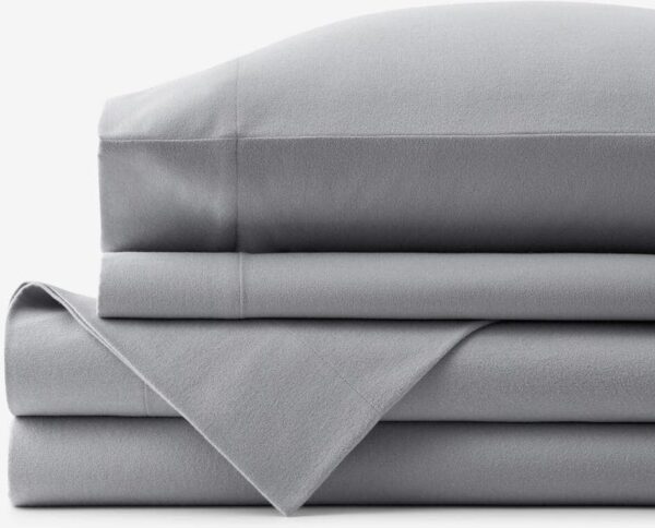 The Company Store Legends Hotel 3-Piece Pearl Gray Velvet Flannel Twin XL Sheet Set