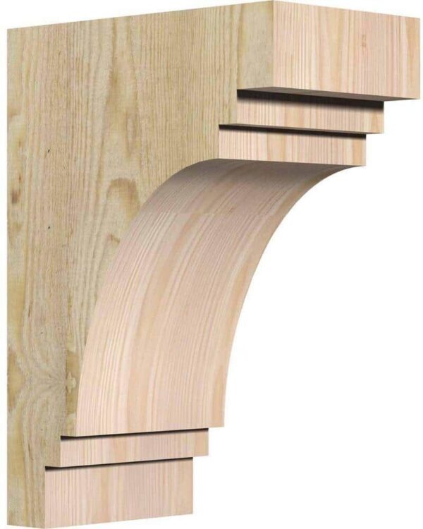 Ekena Millwork 6 in. x 10 in. x 14 in. Douglas Fir Pescadero Rough Sawn Corbel