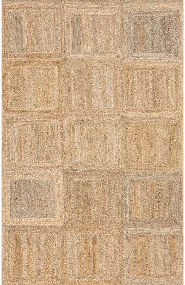 nuLOOM Natural 4 ft. x 6 ft. Verena Casual Farmhouse Jute Area Rug