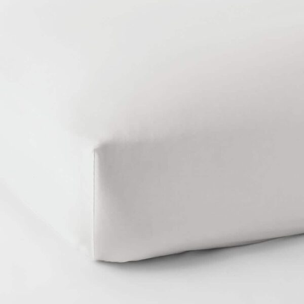 The Company Store Legends Hotel Organic White Solid 300-Thread Count Legends Hotel Organic Sateen King Fitted Sheet