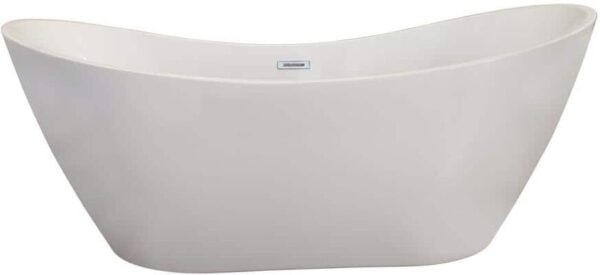 Altair Alana 70 in. Acrylic Flatbottom Non-Whirlpool Soaking Bathtub in White