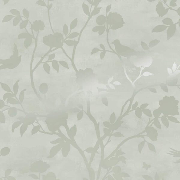 Laura Ashley Eglantine Silhouette Eau De Nil Non Woven Unpasted Removable Wallpaper