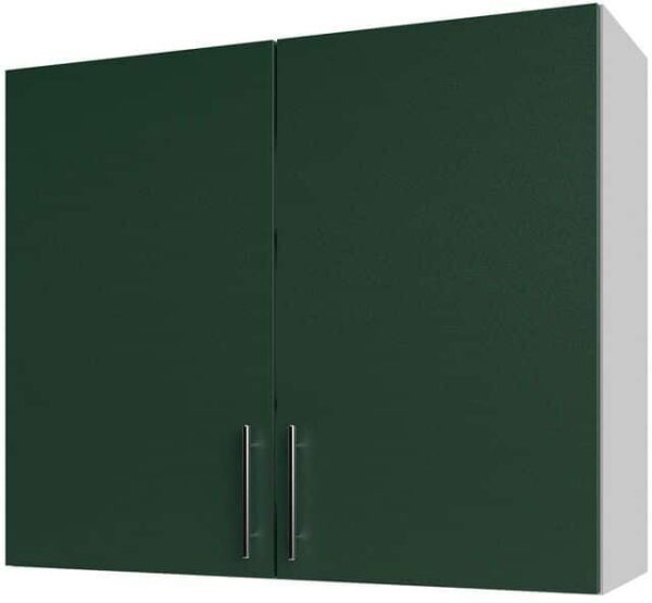 WeatherStrong Miami Emerald Green Matte 36 in. x 12 in. x 30 in. Flat Panel Stock Assembled Wall Kitchen Cabinet