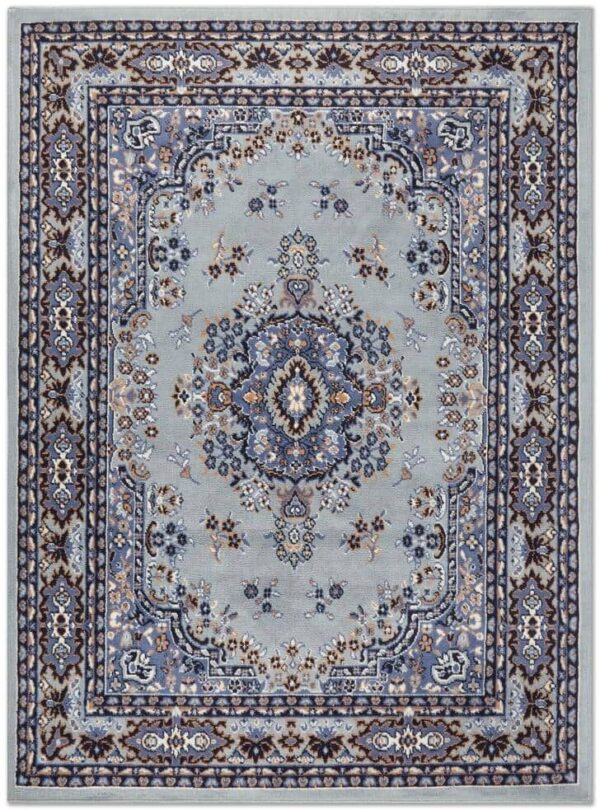 Home Dynamix Premium Sakarya Grey/Blue 5 ft. x 7 ft. Medallion Area Rug