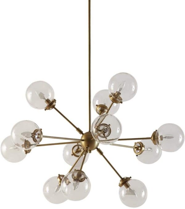 INK+IVY Paige 12-Light Gold Bulb Globe Chandelier