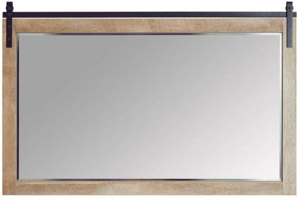 ROSWELL Cortes 60 in. W x 39.4 in. H Rectangular Framed Wall Bathroom Vanity Mirror in Logs