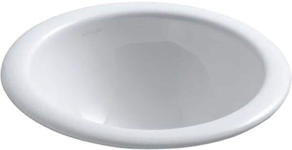 KOHLER Compass 13-1/4 in. Drop-In Vitreous China Bathroom Sink in White with No Overflow