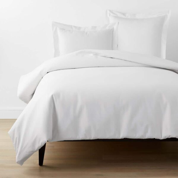 The Company Store Company Essentials White Queen Organic Cotton Percale Duvet Cover