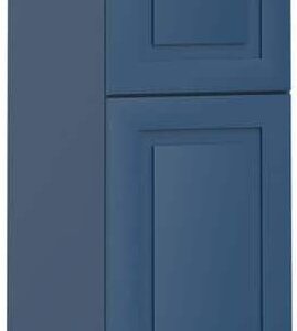 Home Decorators Collection Grayson Mythic Blue Painted Plywood Shaker AssembledUtility Pantry Kitchen Cabinet Sft Cls 18 in W x 24 in D x 96 in H