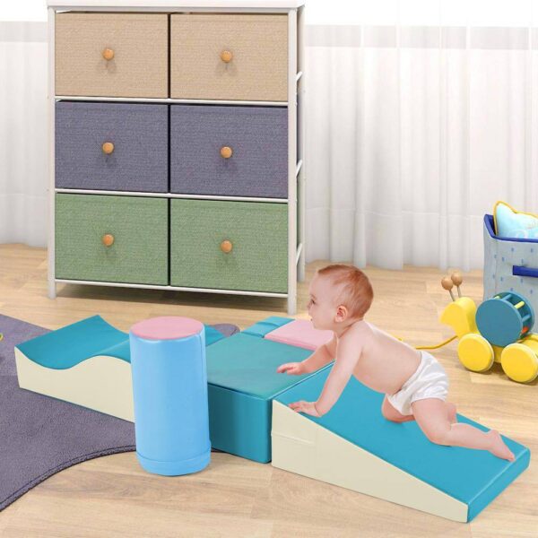 6-in-1 Multi-Colored Indoor Soft Climb Freestanding Play