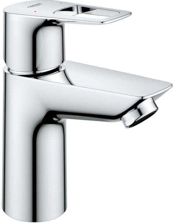 Grohe BauLoop Single-Handle Single Hole Bathroom Faucet and Less Drain in StarLight Chrome