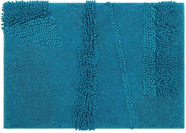 Mohawk Home Composition Fiesta Teal 24 in. x 60 in. Cotton Bath Mat