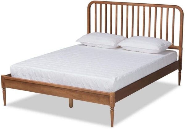 Baxton Studio Neilan Walnut Brown Queen Platform Bed