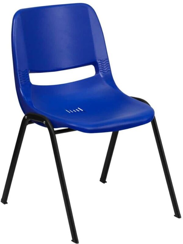 Carnegy Avenue Navy Plastic/Black Frame Side Chair