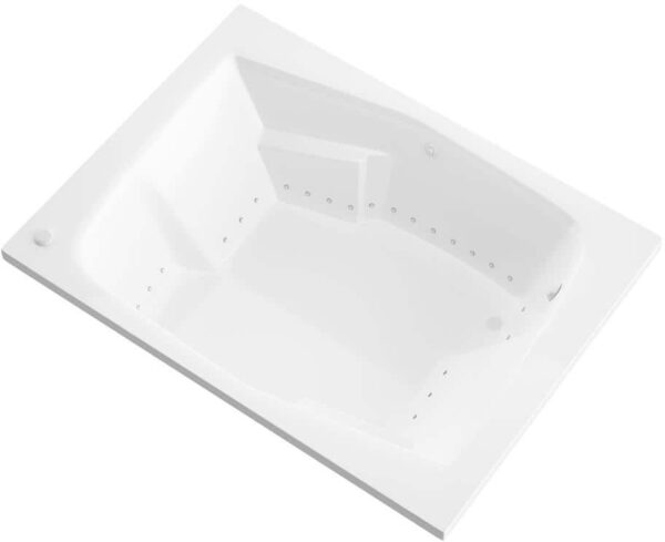 Universal Tubs Amethyst 6 ft. Acrylic Rectangular Drop-in Air Bathtub in White