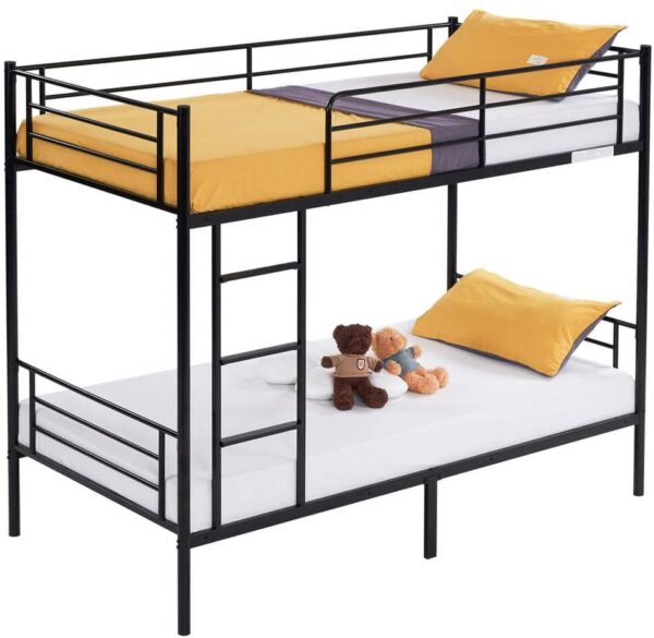 Karl home Black Twin Bunk Bed for Kids Daybed