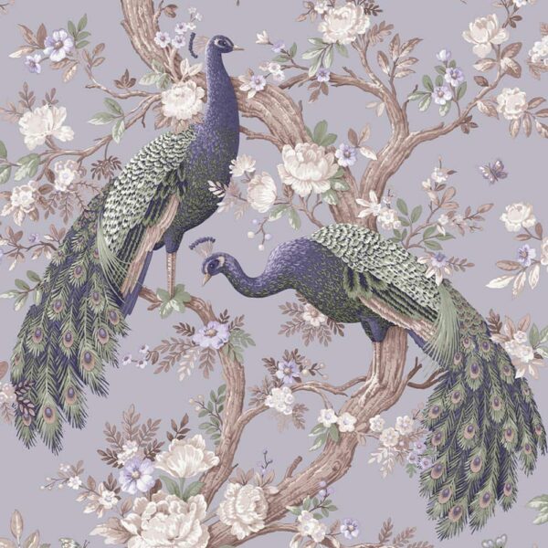 Laura Ashley Belvedere Pale Iris Removable Wallpaper