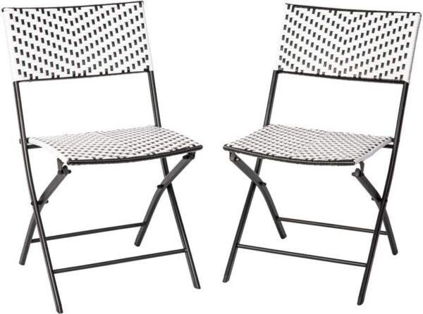 Carnegy Avenue Black Steel Outdoor Dining Chair in Black