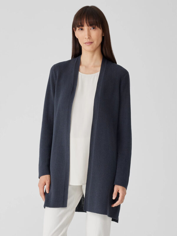 EILEEN FISHER Peruvian Organic Cotton Crepe Cardigan    female  size:Extra Extra Small